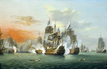 Navire de guerre œuvres - Thomas Luny La Bataille des Saints Batailles navales